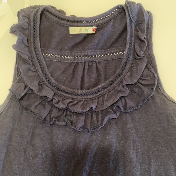 Blue ruffled halter - Picture 3 of 3